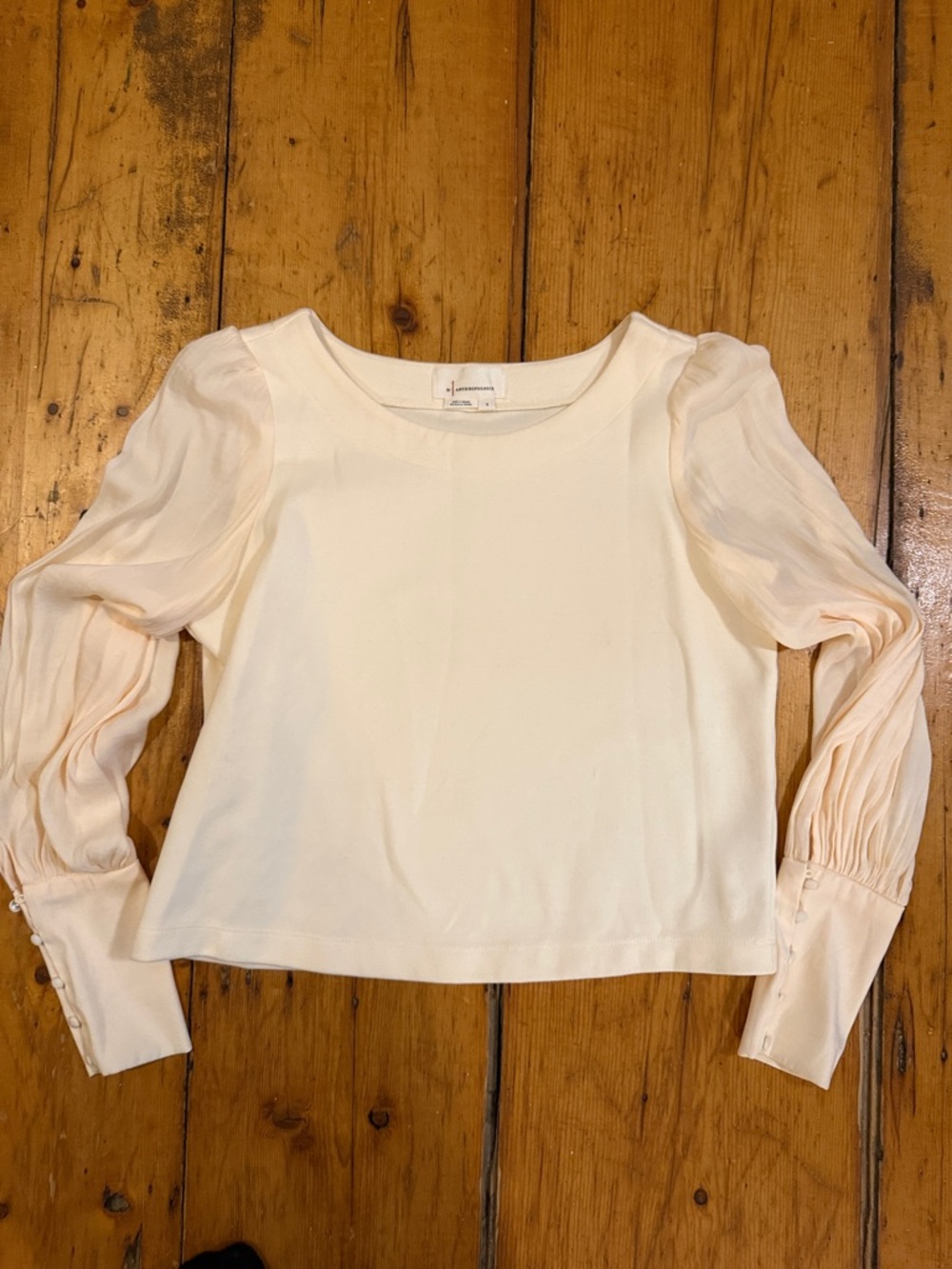 Cream Anthropologie top